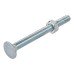 Carriage / Coach Bolt with Nut - M12 x 130mm - Zinc Plated - Pack of 4