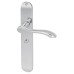 Hampstead Polished Chrome Bathroom Door Handle - Long Plate - Altea Range - 240 x 41mm