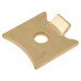 Exel Standard Raised Bookcase Clip - Electro Brass Plated - Pack of 10