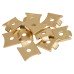 Exel Standard Raised Bookcase Clip - Electro Brass Plated - Pack of 10