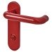 Hoppe AR600/25 Rouge Red Nylon Steel Core Safety Bathroom Door Handle - 78mm c/c - Paris Range 