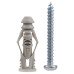 Cobra Triple Grip Universal Plasterboard & Masonry Wall Plug Fixing - 10 x 47mm - Grey - Pack of 8