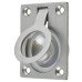 Exel Rectangular Flush Ring Cabinet Pull Handle - 50 x 38mm - Satin Chrome