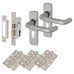 Exel Puma 19mm Return to Door Euro Lock Door Handle Kit - Aluminium