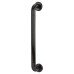 Hoppe AR602/600 Nylon D-Bar Door Pull Handle on Rose - Screw Fix - 600mm c/c - Ebony Black