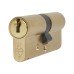 ERA 1 Star 6 Pin Kitemarked 70mm Euro Double Cylinder - 35 + 35mm - Polished Brass - Keyed to Differ