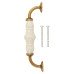 Hampstead 24mm Porcelain Crackle D-Bar Cabinet Pull Handle - 128mm Centres - Antique Brass
