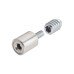 Bramah Rola Wooden Sash Window Stop - 19mm - Satin Chrome - 2 Body + 4 Inserts