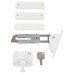 Surface Mounted uPVC/Timber Window Restrictor - 100 x 85mm - Right Hand - White