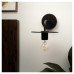Exel Savaneta Knurled Indoor Wall Light - Matt Black Fittings and Plate