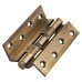 Cranked Ball Bearing Storm Proof Casement Window/Door Hinge - 100 x 3mm - Antique Brass - Pair