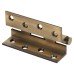 Cranked Ball Bearing Storm Proof Casement Window/Door Hinge - 100 x 3mm - Antique Brass - Pair
