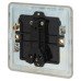 Knightsbridge 10AX 1 Gang 2 Way Screwless Flat Plate Toggle Light Switch - Brushed Chrome