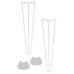 Exel Hairpin Leg - 3 Pin - 500mm Height - White - Pair