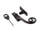 Olde Forge Curly Tail Locking Wedge Casement Window Fastener - Right Hand - Antique Black Iron