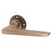 Burlington BUR10 Antique Brass Door Handles on Round Rose - Mayfair Range 