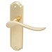 Hampstead Polished Brass Scroll Latch Door Handle - Turin Range - 170 x 46mm