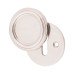 Jedo Covered Escutcheon - 42mm Diameter - Keyhole - Polished Nickel