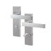 Heritage Brass by M Marcus Satin Chrome Bathroom Door Handle - Delta Range - 157 x 43mm