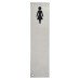 Exel Finger Plate - Ladies Toilet Door Sign - 300 x 75mm - Satin Stainless Steel