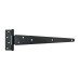 Heavy Duty Gate/Door Tee Hinge - 400 x 40mm - Black Powder Coated - Pair