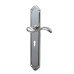 Heritage Brass by M Marcus Polished Chrome Keyhole Lock Door Handle - Long Plate - Lara Range - 247 x 48mm