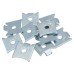 Exel Standard Raised Bookcase Clip - Bright Zinc Plated - Pack of 10