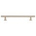 Exel York 12mm Partially Knurled T-Bar Cabinet Pull Handle - 160mm Centres - Satin Nickel