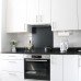 Exel Aluminium Kitchen Splashback - 600 x 750mm - Gloss Brushed Black
