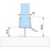 Bohle Clear PVC Shower Seal - Bottom Wipe Seal with Deflector - Suits 10-12mm Glass