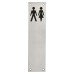 Exel Finger Plate - Unisex Toilet Door Sign - 300 x 75mm - Satin Stainless Steel Exel Finger Plate - Unisex Toilet Door Sign - 300 x 75mm - Satin Stainless Steel