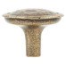 Olde Forge Mottled Round Cabinet Knob - 35mm Diameter - Antique Brass