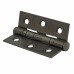 Twin Ball Bearing Grade 7 Butt Fire Door Hinge - 76 x 51 x 2mm - Black Nickel - Pair