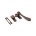 Hampstead Victorian Mortice & Hook Plate Casement Window Fastener - Reversible - Antique Bronze