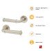 Jedo Satin Nickel Fire Rated Door Handles on Round Rose - Classic Range 