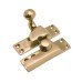 Hampstead Heavy Duty London Pattern Quadrant Arm Sash Window Fastener - 75 x 23mm - Polished Brass