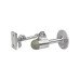 Horizontal Door Stop & Holder - 91 x 51mm - Satin Chrome