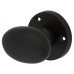 Exel Victorian Oval Mortice Door Knob Kit - 61mm Rose Diameter - Matt Black