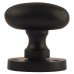 Exel Victorian Oval Mortice Door Knob Kit - 61mm Rose Diameter - Matt Black