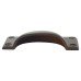 From The Anvil Art Deco Cabinet Cup Handle - 84mm Centres - Aged Bronze