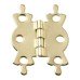 Butterfly Cabinet Hinge - 50 x 41 x 1mm - Polished Brass - Pair
