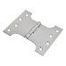 Parliament Hinge - 100 x 75 x 125mm - Satin Chrome - Pair