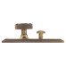 Hampstead Miller Knurled Mortice Door Knob on Backplate - Bathroom - 205 x 52mm - Antique Brass