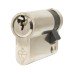 Yale 1 Star 6 Pin Kitemarked 45mm Euro Single Cylinder - 35 + 10mm - Pol Nickel - Keyed to Differ