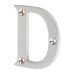63mm Screw Fix Door Letter - D - Polished Chrome