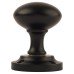 Exel Victorian Mortice Door Knob - 57mm Rose Diameter - Matt Black