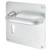 Exel Satin Aluminium 20mm Return to Door Euro Lock Door Handle - 160 x 160mm