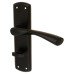 Exel Matt Black Bathroom Door Handle - Monza Range - 175 x 45mm