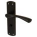 Exel Matt Black Bathroom Door Handle - Monza Range - 175 x 45mm