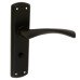 Exel Matt Black Bathroom Door Handle - Monza Range - 175 x 45mm